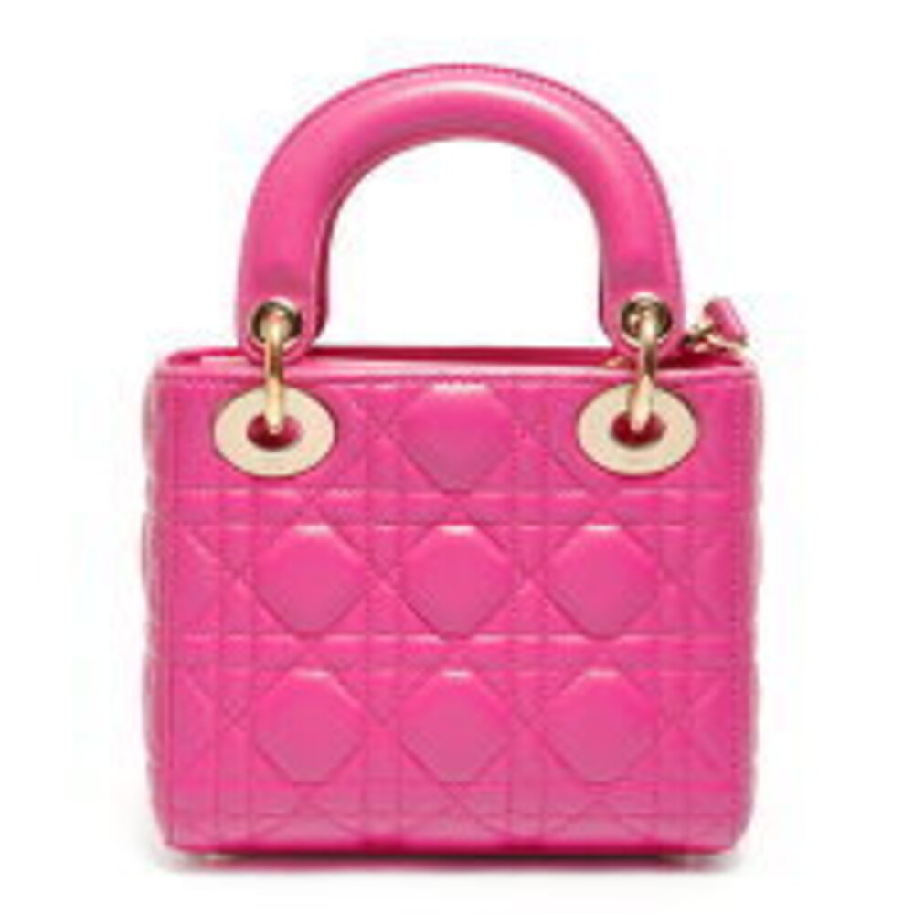Christian Dior Lady Lambskin Shoulder Bag Pink - Picture 2 of 13